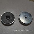 Y30 Sintering ferrite pot shaped magnet with counterborn